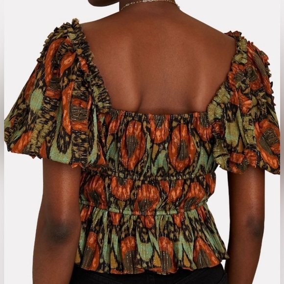 Ulla Johnson Medha Top in Nocturne Puff Sleeves Size 10 BNWT Orig Price $375 - Picture 6 of 7